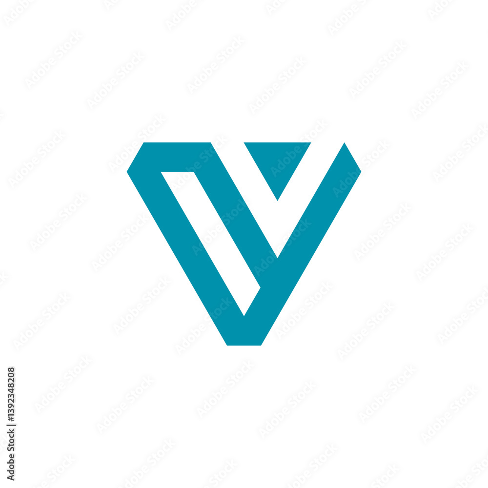 Abstract Geometric Letter V Logo design vector template isolated on white background Abstract Geometric Letter V Logo design vector template isolated on white background
