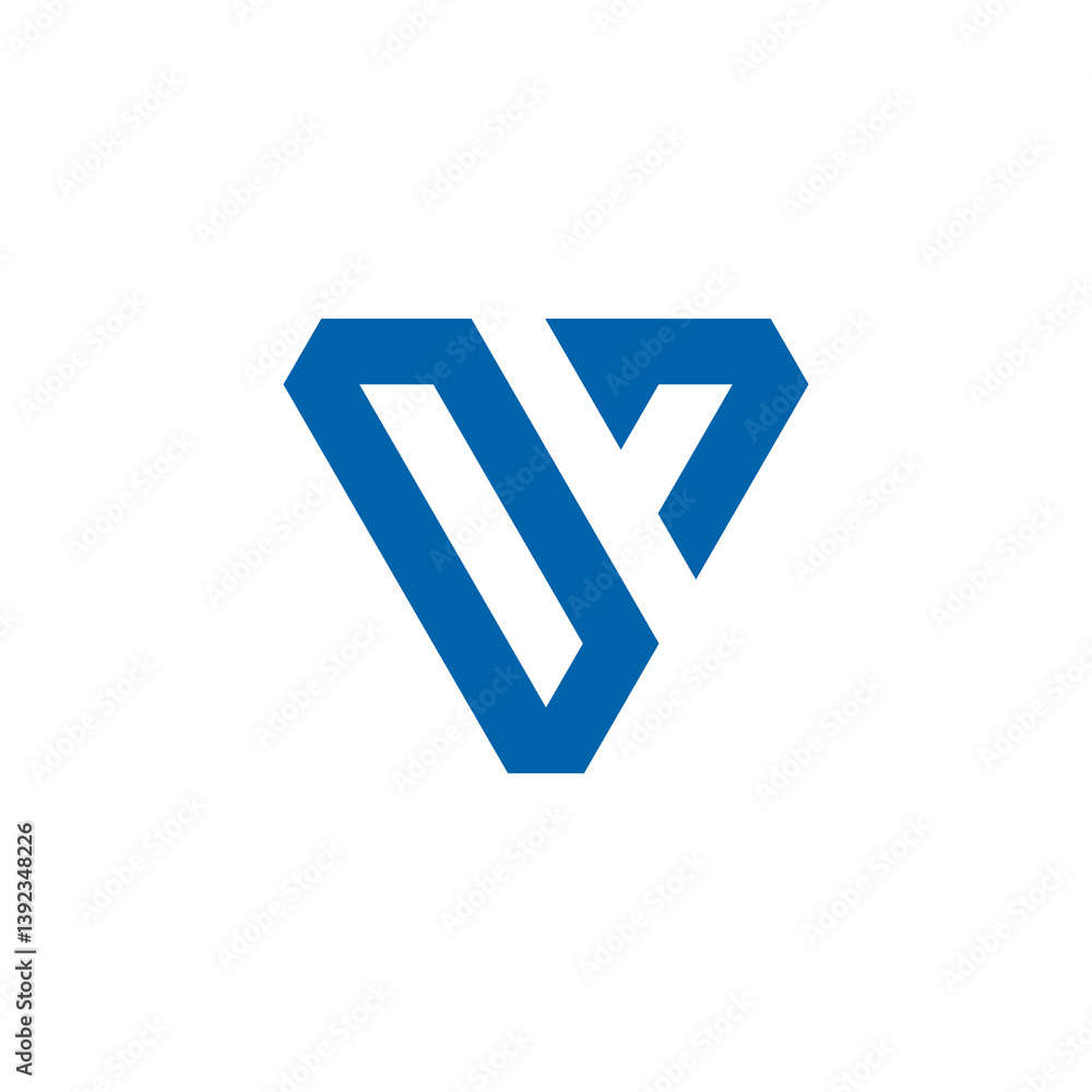 Abstract Geometric Letter V Logo design vector template isolated on white background Abstract Geometric Letter V Logo design vector template isolated on white background