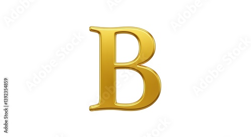 Elegant 3D Gold Letter 