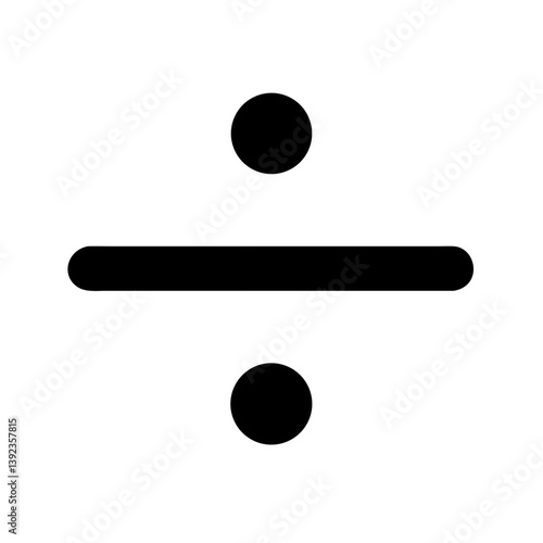 Division Symbol for Mathematical Operation Icon Design