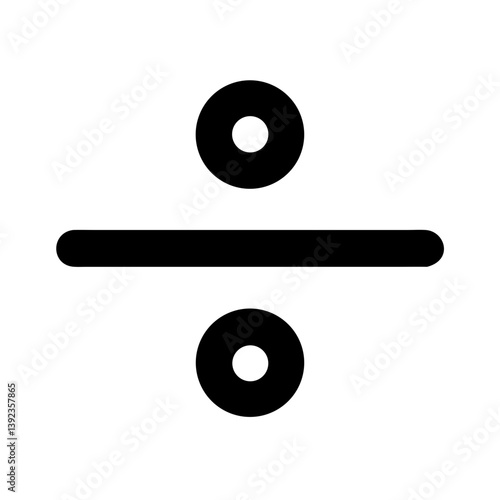 Division Symbol for Mathematical Operation Icon Design
