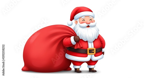 Jolly Digital Santa: Festive 3D Render AI Generated