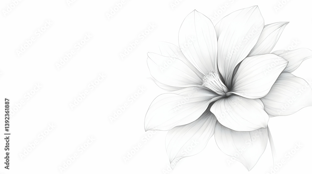 Obraz premium floral pencil drawing illustration