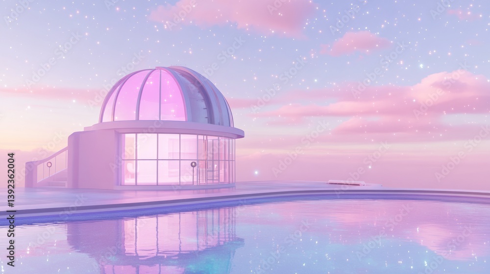 Obraz premium Pastel Observatory Poolside
