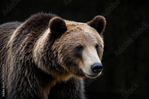 Wallpaper Mural there is a brown bear that is standing in the dark Torontodigital.ca