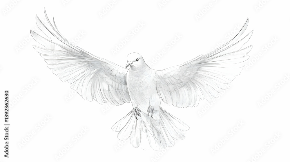 Obraz premium bird drawing easy illustration