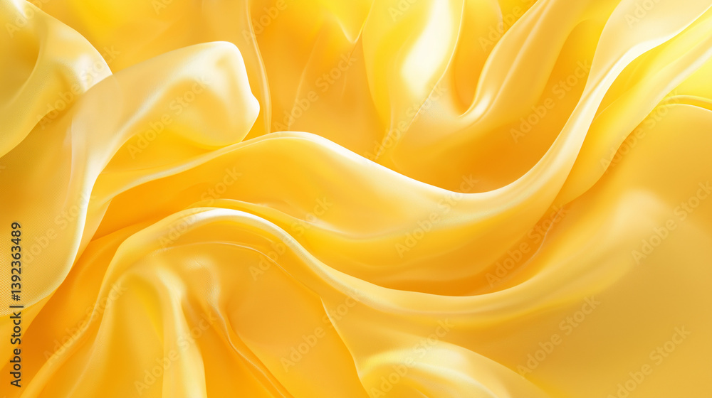 Obraz premium background Abstract vibrant flowing fabric folds yellow colour