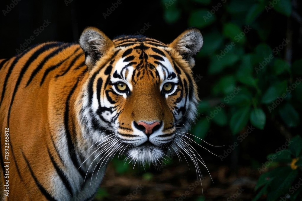 Fototapeta premium there is a tiger that is walking in the woods