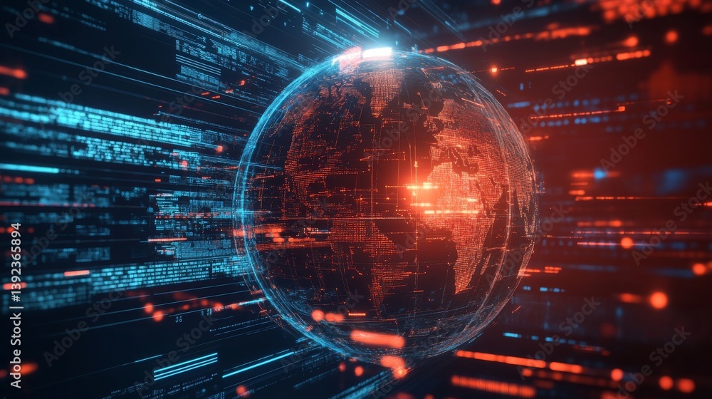 Modern digital world news backdrop with futuristic technology and communication elements. 3D visualization. Modern digital world news backdrop with futuristic technology and communication elements. 3D visualization.