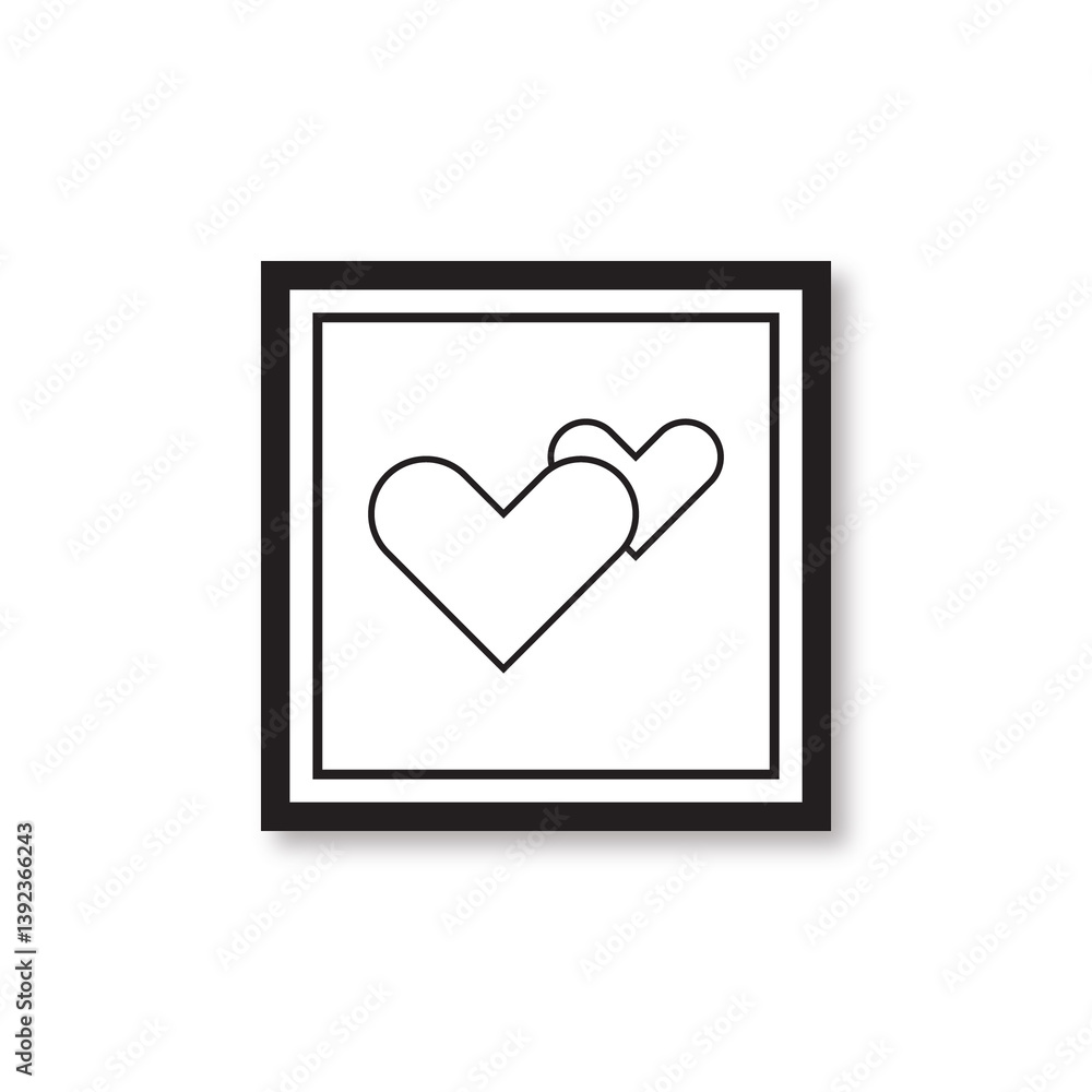 Heart and Plus Symbol Icon, Love and Addition Graphic Element Heart and Plus Symbol Icon, Love and Addition Graphic Element