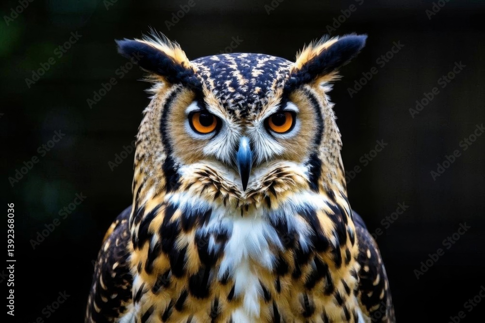 there is a close up of a owl with a very big eyes there is a close up of a owl with a very big eyes