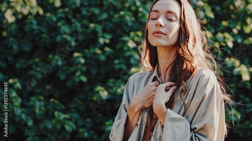 The Serene Woman in Nature