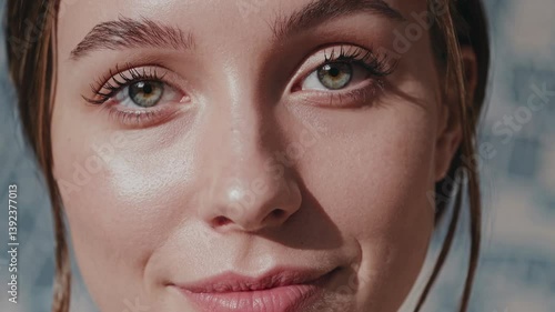 The Beautiful Woman's Closeup