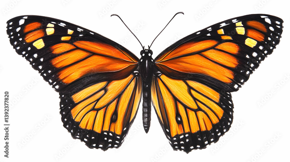 Fototapeta premium butterfly sketches drawing illustration