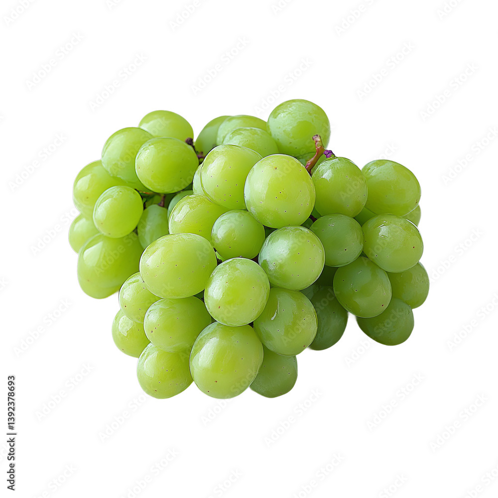 Green Grapes Cluster isolated on transparent background Green Grapes Cluster isolated on transparent background