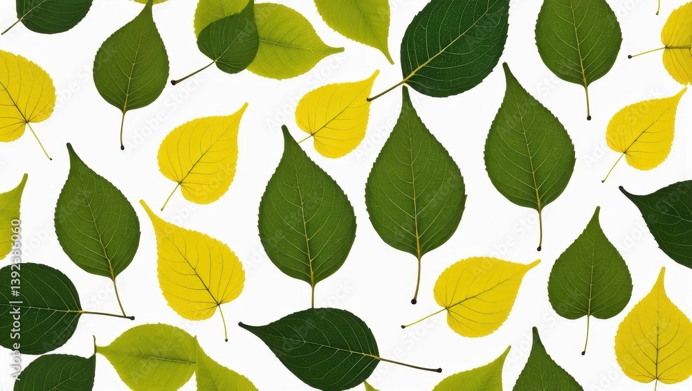 Obraz premium Colorful autumn leaves on white background