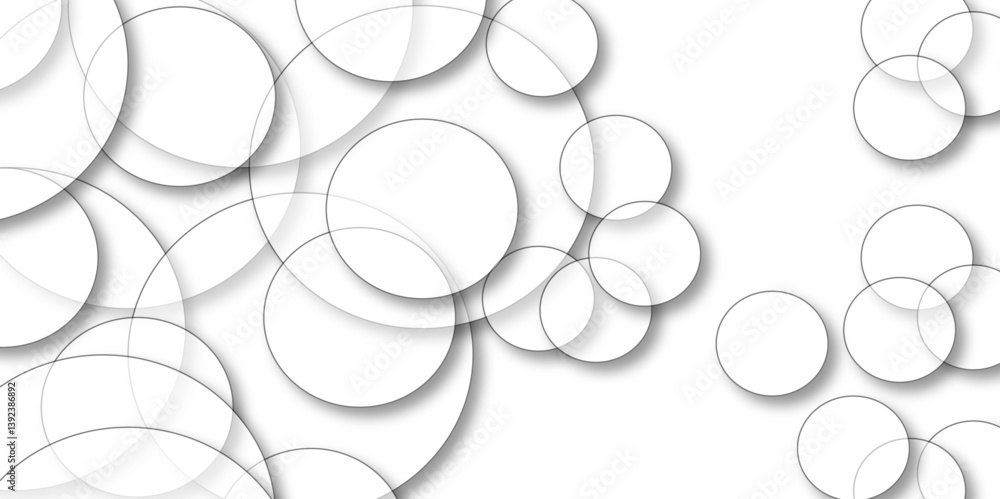 Modern abstract white background with circles. Modern design background for report and project presentation template. abstract background with minimal tech lines. use for banner, poster, wallpaper.