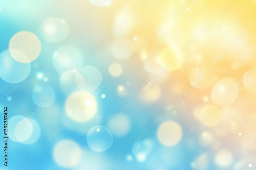 Soft, bokeh light, blue and yellow background Soft, bokeh light, blue and yellow background