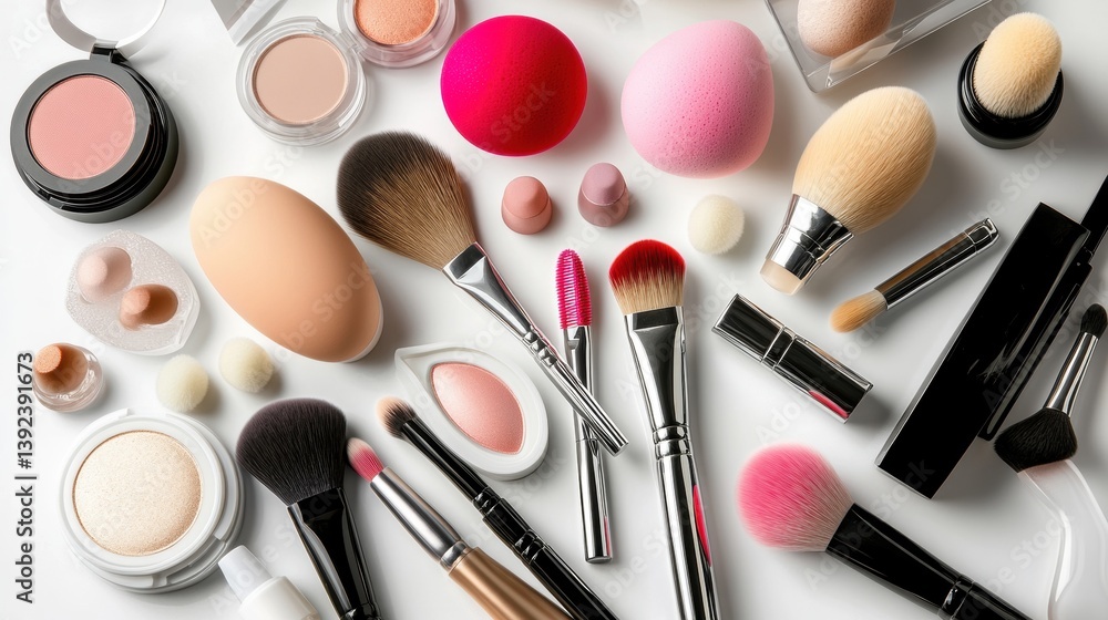 Makeup Tools and Products for Beauty Routine Preparation Makeup Tools and Products for Beauty Routine Preparation
