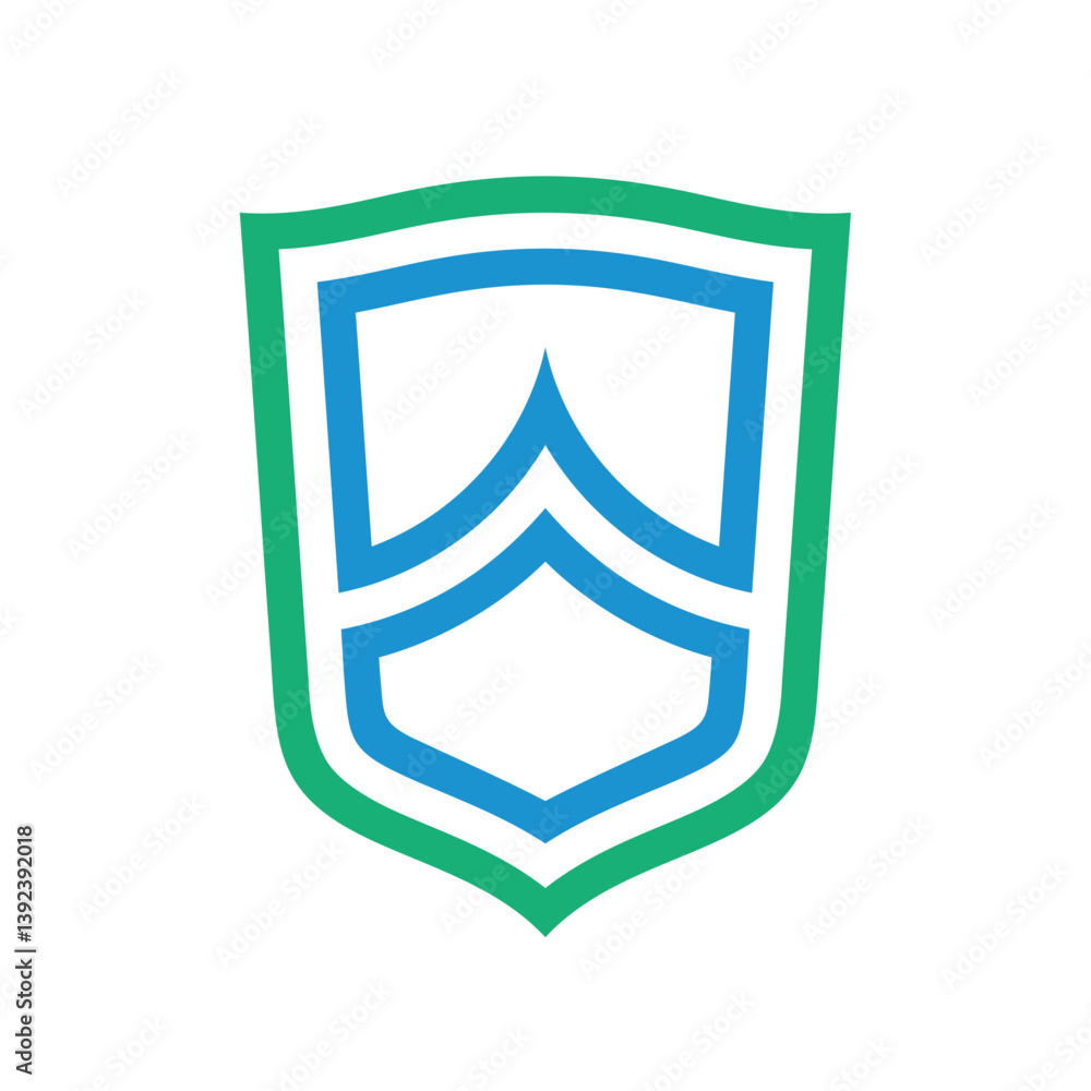Shield logo sign vector illustration. Shield concept badge symbol. Graphic design. Design element.