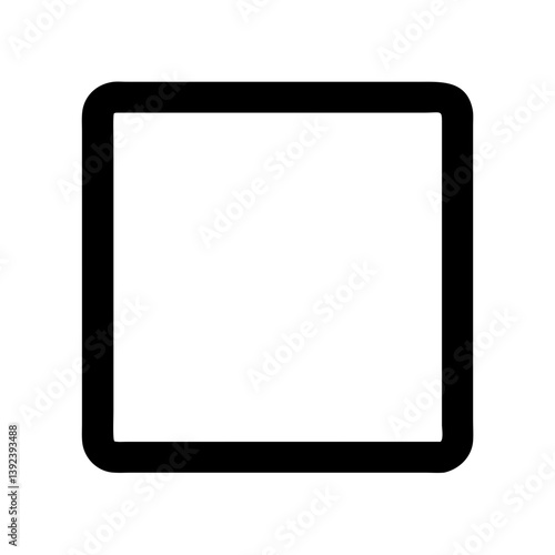 Empty Square Representing Selection or Checkbox Icon Design