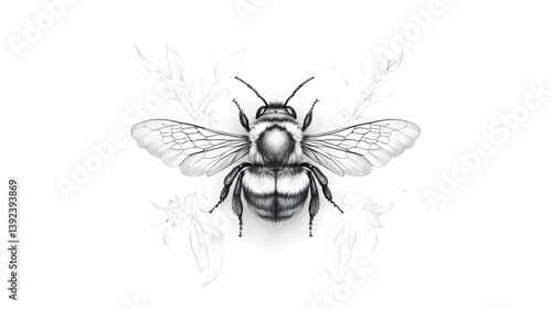 drawing of bumble bee illustration