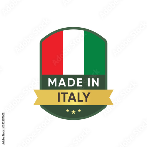 Free Download Made in Italy Vector Label Badge Design - GFXLoad