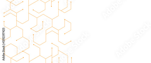 Vector abstract hexagonal geometric science background.
