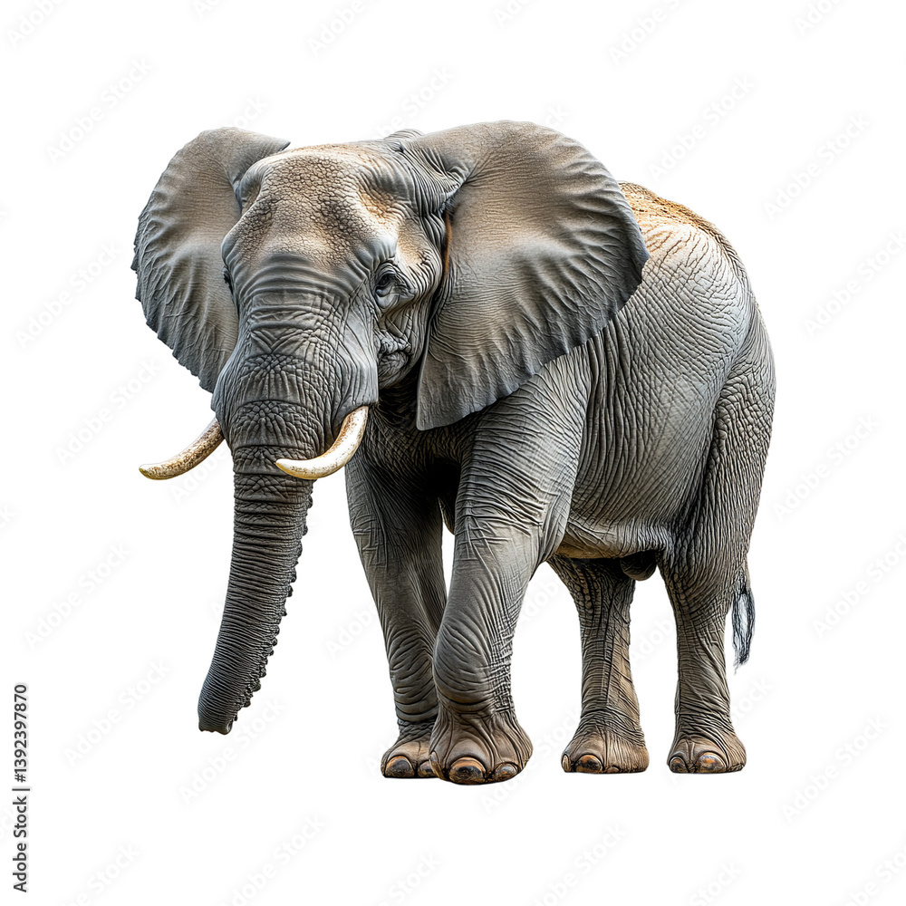Fototapeta premium Elephant isolated on transparent background