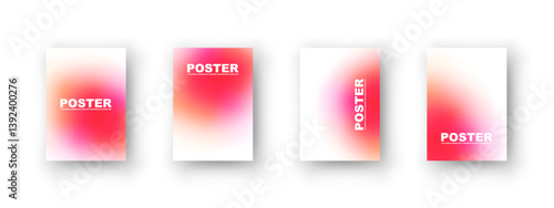 Minimalist colorful gradient posters in flat design. Modern background visuals
