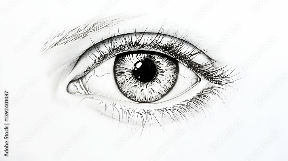 Obraz premium cartoon drawing of an eye illustration