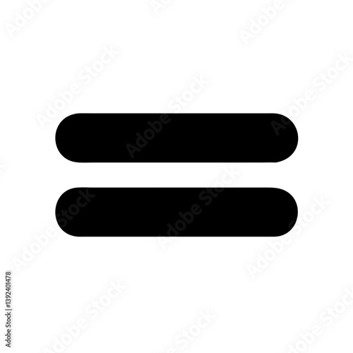 Equal Sign Representing Equality or Balance Icon Design