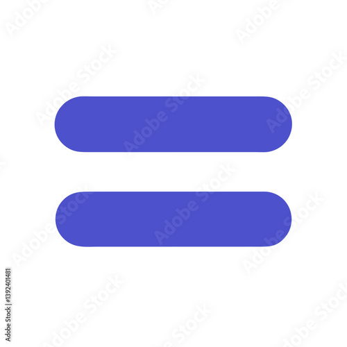 Equal Sign Representing Equality or Balance Icon Design