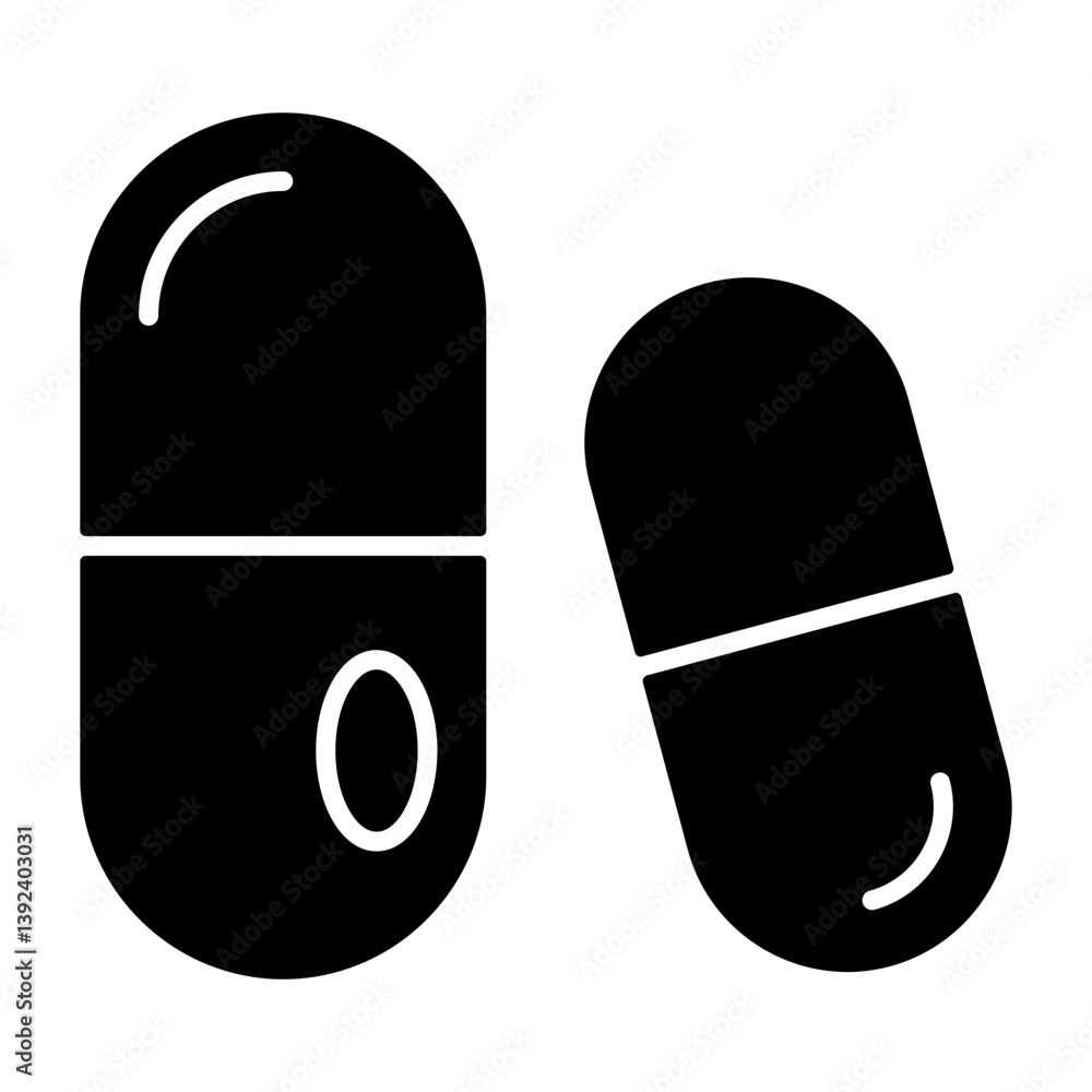 Capsules Solid Icon Capsules Solid Icon