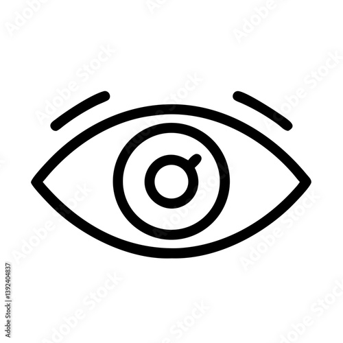 Eye Icon Representing View or Visibility Icon Design