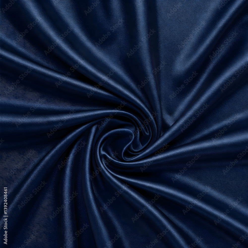 Fototapeta premium Velvet texture: Swirling abstract pattern of soft, deep blue velvet, radiating elegance and luxury. Perfect for design.
