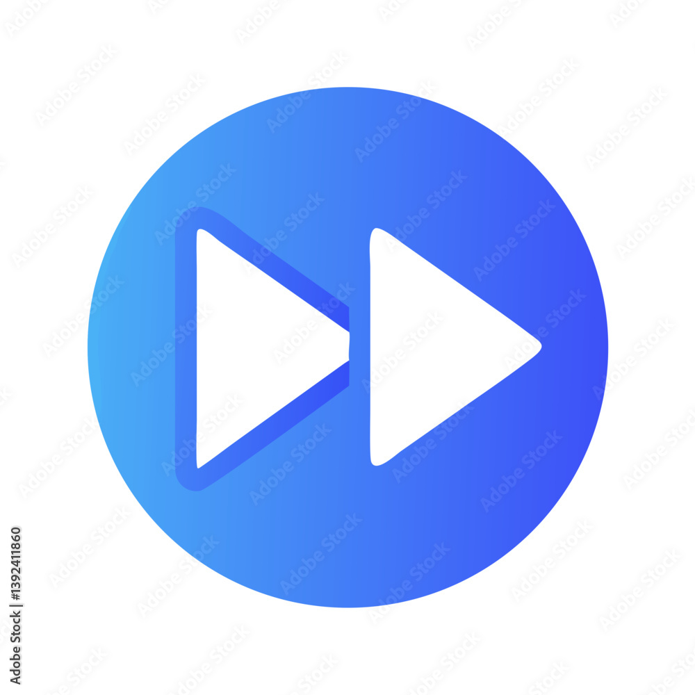Fast Forward Button for Media Skipping Icon Design Fast Forward Button for Media Skipping Icon Design