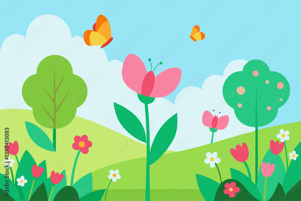 seamless background with tulips seamless background with tulips