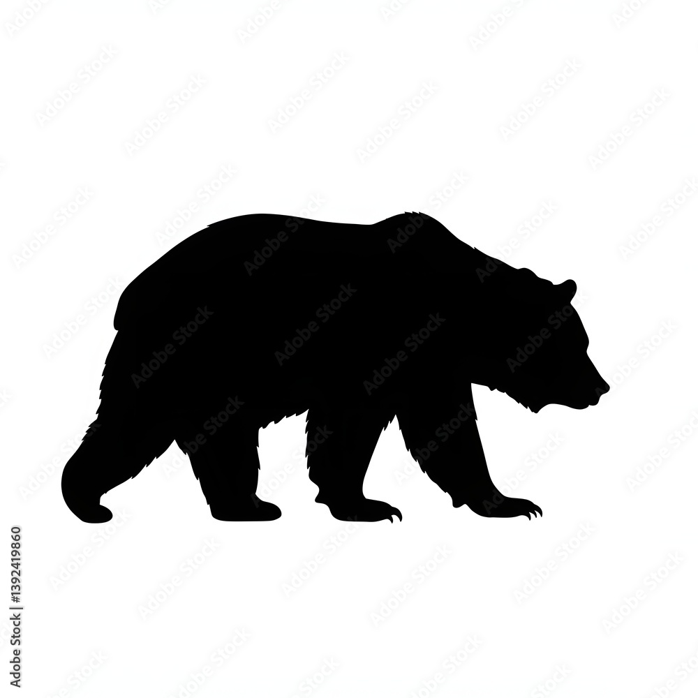 Fototapeta premium silhouette of a bear