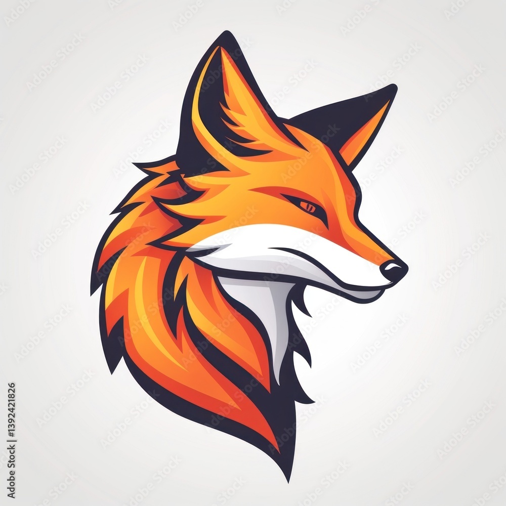 Fototapeta premium Fox Gaming Mascot logo fox animal mammal.