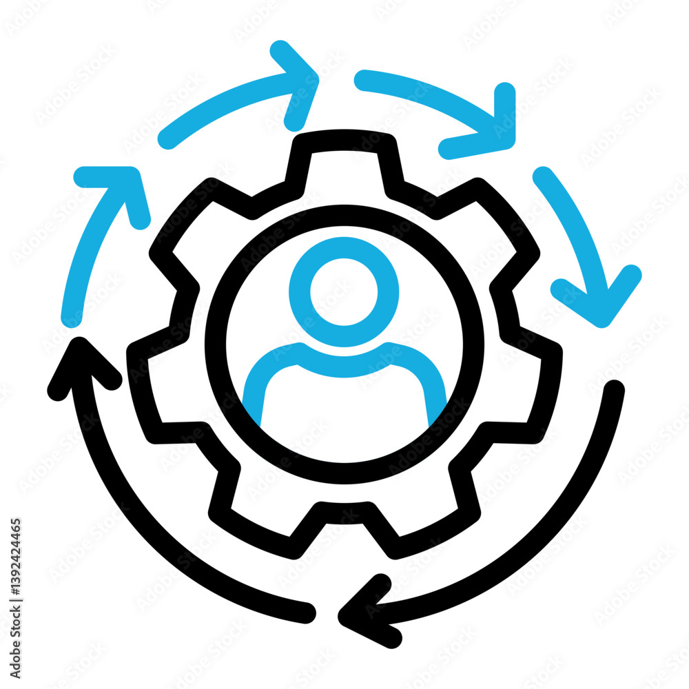 Obraz premium Management Icon Line Color Style for Startup Business Pack Icon Themes