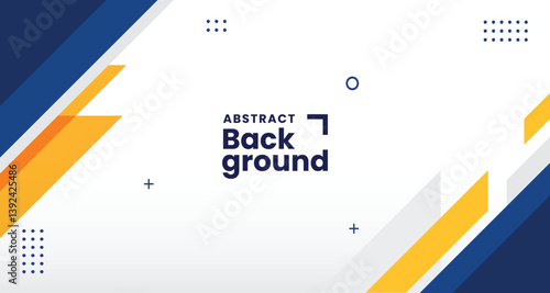 Modern blue yellow abstract presentation background with business corporate concept for design template