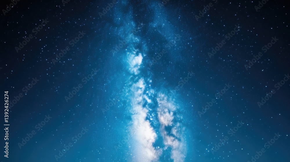 Fototapeta premium Milky Way galaxy, vibrant colors, deep space, night sky, celestial bodies