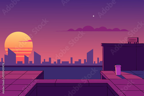night city skyline