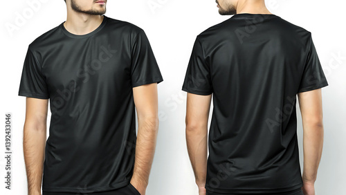 Wallpaper Mural black t-shirt template front and back Torontodigital.ca