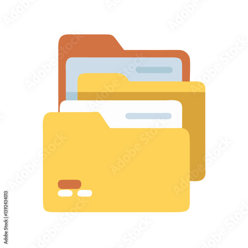 Foto Folder with Content Representing Organized Files Icon Design