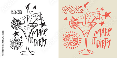Fancy hand drawn doodle lettering quote. Lettering for t-shirt design, mug print, bag print, clothes fashion. 100% hand drawn vector image.