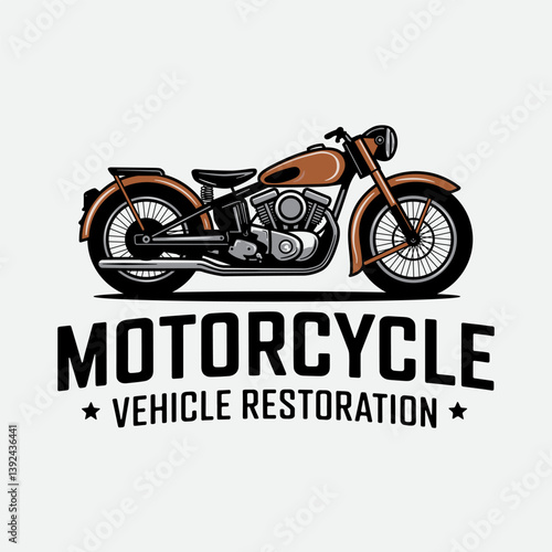 Stylish colours graphic illustration of a motorcycle.