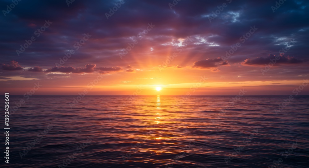 Fototapeta premium Ocean's Embrace AI Generated