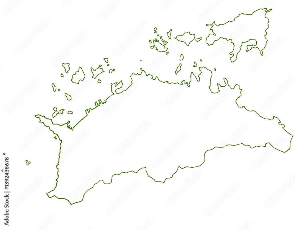 香川県 地図 白 イラスト 香川県 地図 白 イラスト